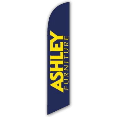 Feather Flag with Ashley Furniture print
