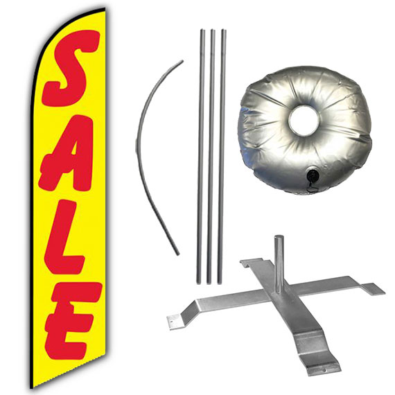 Sale Feathered Flag Bundle with pole kit and square stand