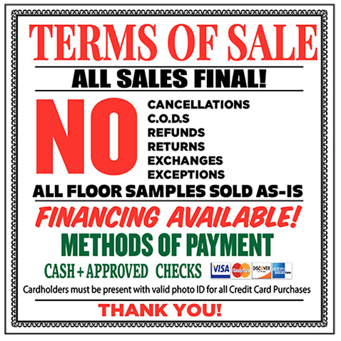 Terms of Sale