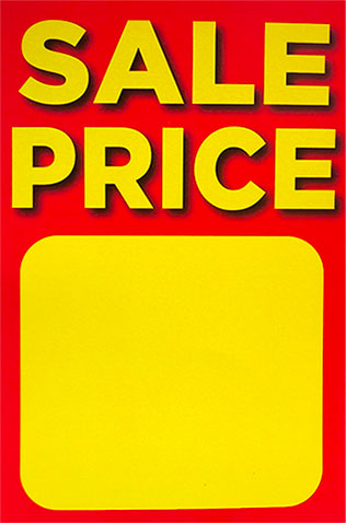 Store Tags Sale Price