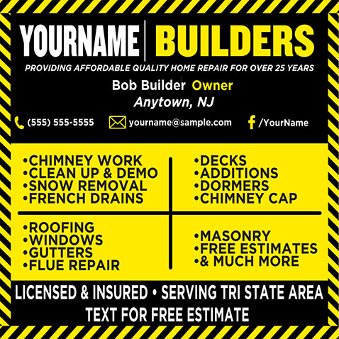 Builder Promotional Yard Sign