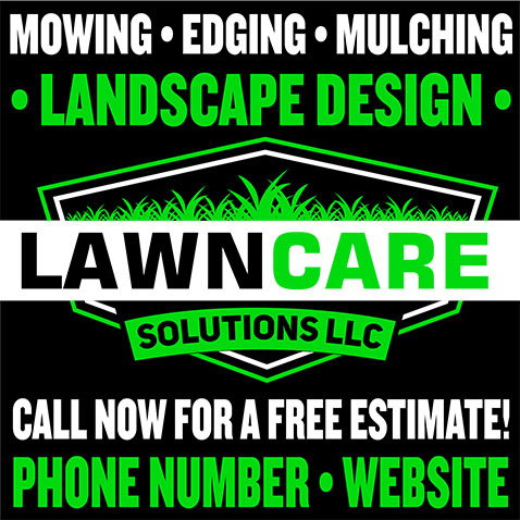 Landscaper promotional yard sign