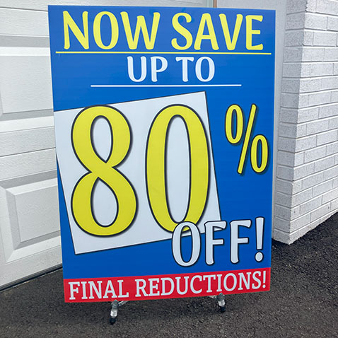 Easel Large Sign Application