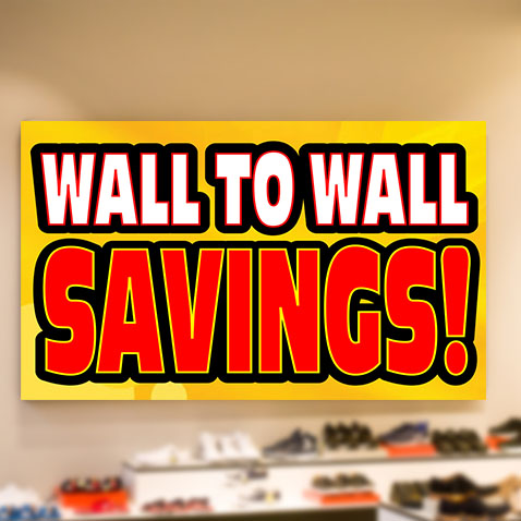 Wall Poster Sign displayed on a wall at a shore store